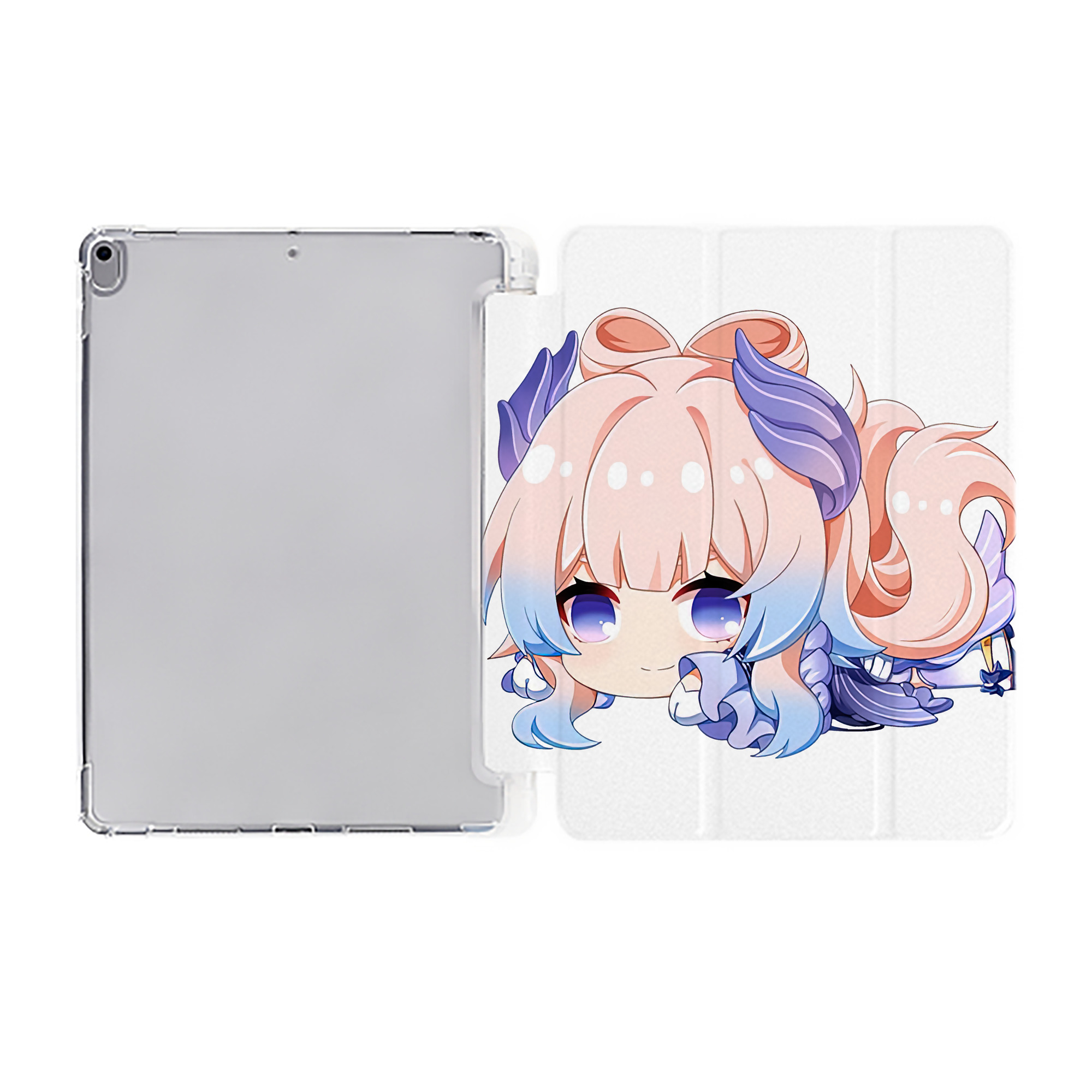 げんし神 珊瑚宮心海 サンゴノミヤ・ココミ genshin Sangonomiya Kokomi IPad ケース ペン収納付き 三つ折りスタンド PUレザー×シリコン 対応機種9.5/10.5/10.9インチ